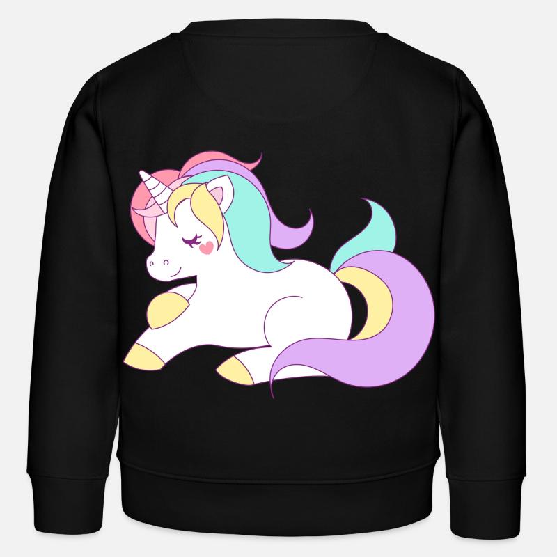 Einhorn - Kinder Organic Sweatshirt Mini Changer von Stanley/Stella - Schwarz