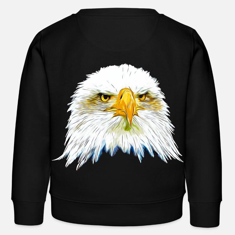 gxp adler weißkopfseeadler vector art - Kinder Organic Sweatshirt Mini Changer von Stanley/Stella - Schwarz