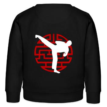Karate Sidekick - Kinder Organic Sweatshirt Mini Changer von Stanley/Stella - Schwarz - Hinten - AI Model Kid Male (0cm)