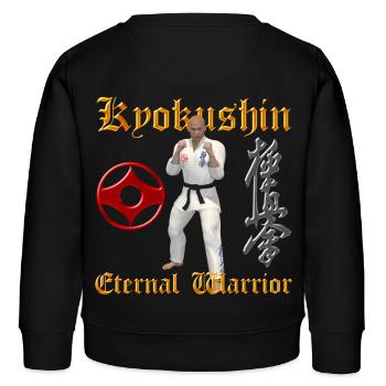 Guerrier Kyokushin - Sweat enfant bio Stanley/Stella - noir - Dos - AI Model Kid Male (0cm)