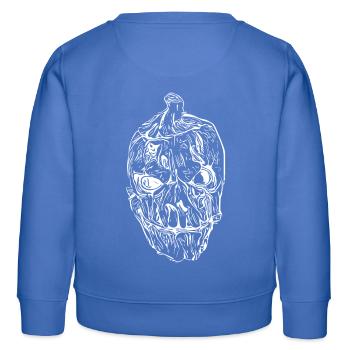 Tête de citrouille effrayante Monster - Sweat enfant bio Stanley/Stella - carolina blue - Dos - AI Model Kid Female (0cm)