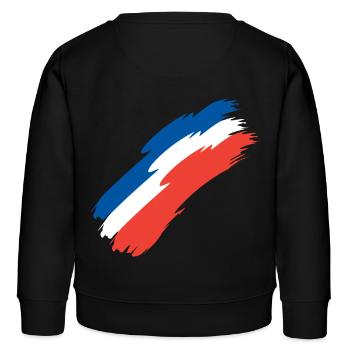 Drapeau drapeau de la France - Sweat enfant bio Stanley/Stella - noir - Dos - AI Model Kid Male (0cm)