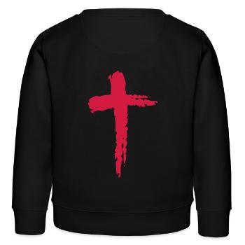 Christianisme religion croix - Sweat enfant bio Stanley/Stella - noir - Dos - AI Model Kid Male (0cm)