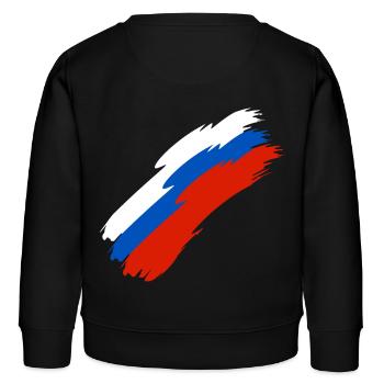 Russia Flag Colors - Kids Organic Sweatshirt by Stanley/Stella - black - Back - AI Model Kid Male (0cm)