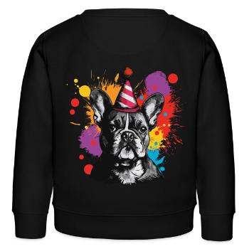 Fête du bouledogue français - Sweat enfant bio Stanley/Stella - noir - Dos - AI Model Kid Male (0cm)