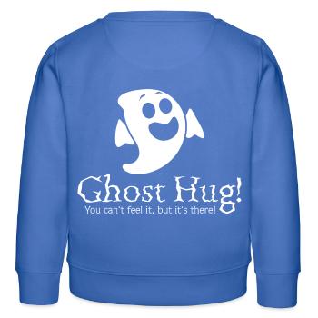 Ghost Hug / hug / Halloween / Ghost / Horreur - Sweat enfant bio Stanley/Stella - carolina blue - Dos - AI Model Kid Female (0cm)