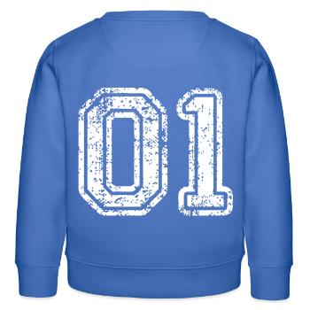 01 - Kids Organic Sweatshirt by Stanley/Stella - carolina blue - Back - AI Model Kid Female (0cm)
