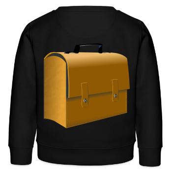 backpack suitcase backpack bag briefcase110 - Kids Organic Sweatshirt by Stanley/Stella - black - Back - AI Model Kid Male (0cm)