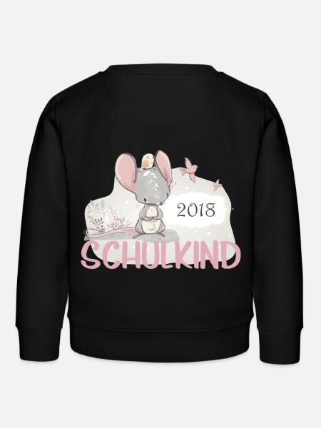 Skoleelev 2018 indskrivning mus pige - Stanley/Stella børne sweatshirt økologisk - sort