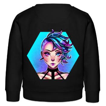 Blue Punk - Sweat enfant bio Stanley/Stella - noir - Dos - AI Model Kid Male (0cm)