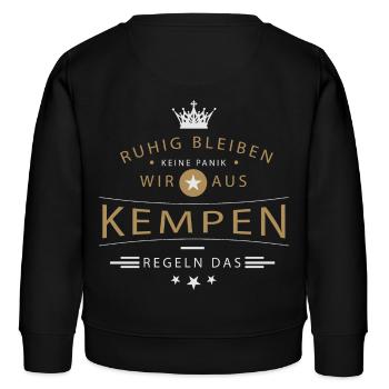 Kempen Stadt - Kinder Organic Sweatshirt Mini Changer von Stanley/Stella - Schwarz - Hinten - AI Model Kid Male (0cm)