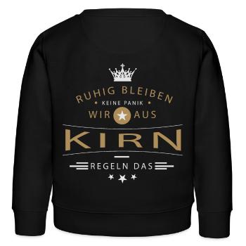 Kirn Stadt - Kinder Organic Sweatshirt Mini Changer von Stanley/Stella - Schwarz - Hinten - AI Model Kid Male (0cm)