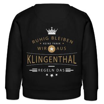 Klingenthal Stadt - Kinder Organic Sweatshirt Mini Changer von Stanley/Stella - Schwarz - Hinten - AI Model Kid Male (0cm)