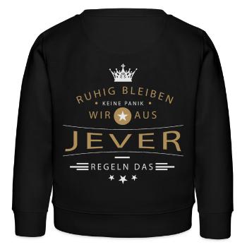 Jever Stadt - Kinder Organic Sweatshirt Mini Changer von Stanley/Stella - Schwarz - Hinten - AI Model Kid Male (0cm)