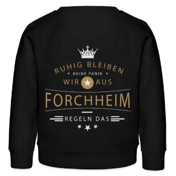 Forchheim Stadt - Kinder Organic Sweatshirt Mini Changer von Stanley/Stella - Schwarz - Hinten - AI Model Kid Male (0cm)