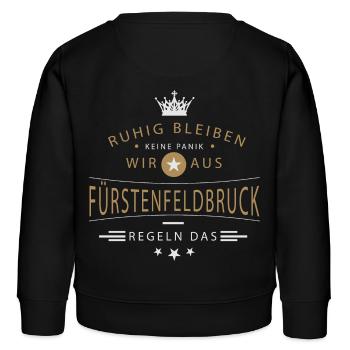 Fürstenfeldbruck Stadt - Kinder Organic Sweatshirt Mini Changer von Stanley/Stella - Schwarz - Hinten - AI Model Kid Male (0cm)