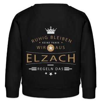 Elzach Stadt - Kinder Organic Sweatshirt Mini Changer von Stanley/Stella - Schwarz - Hinten - AI Model Kid Male (0cm)