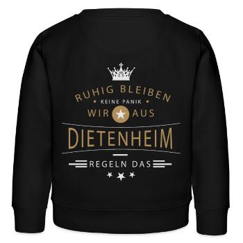 Dietenheim Stadt - Kinder Organic Sweatshirt Mini Changer von Stanley/Stella - Schwarz - Hinten - AI Model Kid Male (0cm)