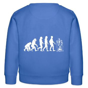 Puppenspieler evolution geschenk puppe animateur - Kinder Organic Sweatshirt Mini Changer von Stanley/Stella - carolina Blue - Hinten - AI Model Kid Female (0cm)