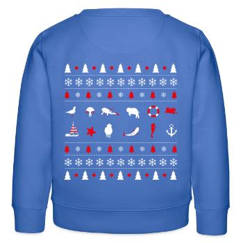 Weihnachten Norddeutschland Norden norddeutsch - Kinder Organic Sweatshirt Mini Changer von Stanley/Stella - carolina Blue - Hinten - AI Model Kid Female (0cm)