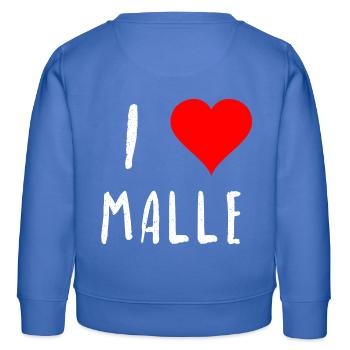 I love Malle Mallorca Liebe Party Geschenk Idee - Kinder Organic Sweatshirt Mini Changer von Stanley/Stella - carolina Blue - Hinten - AI Model Kid Female (0cm)