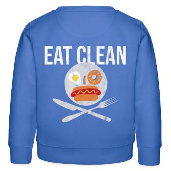 Eat clean - Kinder Organic Sweatshirt Mini Changer von Stanley/Stella - carolina Blue - Hinten - AI Model Kid Female (0cm)