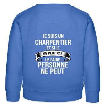 Charpentier - Sweat enfant bio Stanley/Stella - carolina blue - Dos - AI Model Kid Female (0cm)