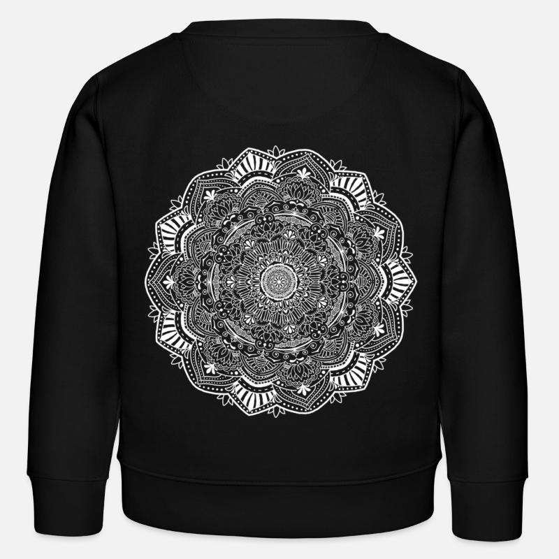 Mandala - Sweat enfant bio Stanley/Stella - noir