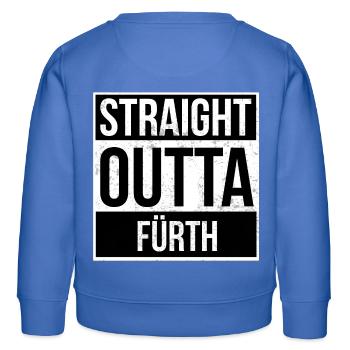Straight Outta Fürth - Kinder Organic Sweatshirt Mini Changer von Stanley/Stella - carolina Blue - Hinten - AI Model Kid Female (0cm)