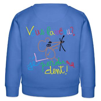 Vous lavé vu ? - Sweat enfant bio Stanley/Stella - carolina blue - Dos - AI Model Kid Female (0cm)