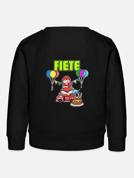 Fire Brigade Fiete gift - Kids Organic Sweatshirt by Stanley/Stella - black