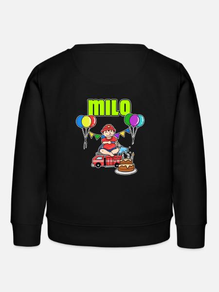 Feuerwehr Milo Geschenk - Kinder Organic Sweatshirt Mini Changer von Stanley/Stella - Schwarz
