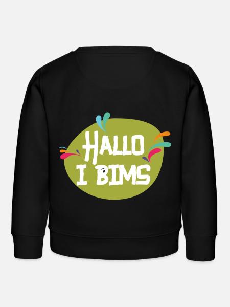 Hallo i bims - Kinder Organic Sweatshirt Mini Changer von Stanley/Stella - Schwarz