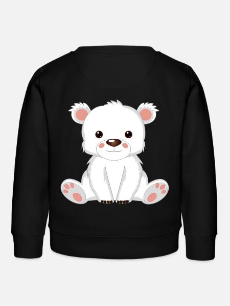 Polar bear - Kids Organic Sweatshirt by Stanley/Stella - black