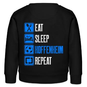 Eat sleep Hoffenheim repeat - Kinder Organic Sweatshirt Mini Changer von Stanley/Stella - Schwarz - Hinten - AI Model Kid Male (0cm)