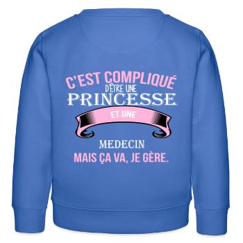 Medecin - Sweat enfant bio Stanley/Stella - carolina blue - Dos - AI Model Kid Female (0cm)