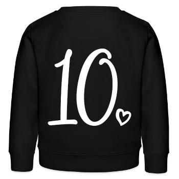 10. Geburtstag Mädchen 10 Jahre alt Süße Nummer 10 - Kinder Organic Sweatshirt Mini Changer von Stanley/Stella - Schwarz - Hinten - AI Model Kid Male (0cm)