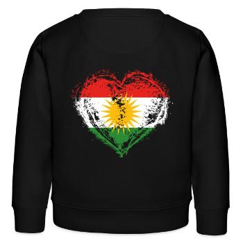 HOME ROOTS COUNTRY LOVE GIFT kurdistan kurde - Kinder Organic Sweatshirt Mini Changer von Stanley/Stella - Schwarz - Hinten - AI Model Kid Male (0cm)