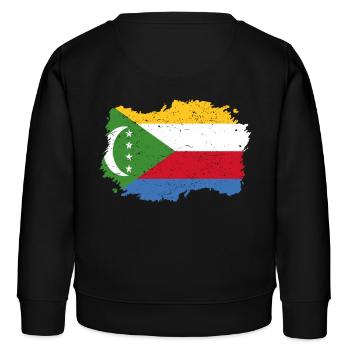 Roots roots flag homeland country Comoros png - Kids Organic Sweatshirt by Stanley/Stella - black - Back - AI Model Kid Male (0cm)