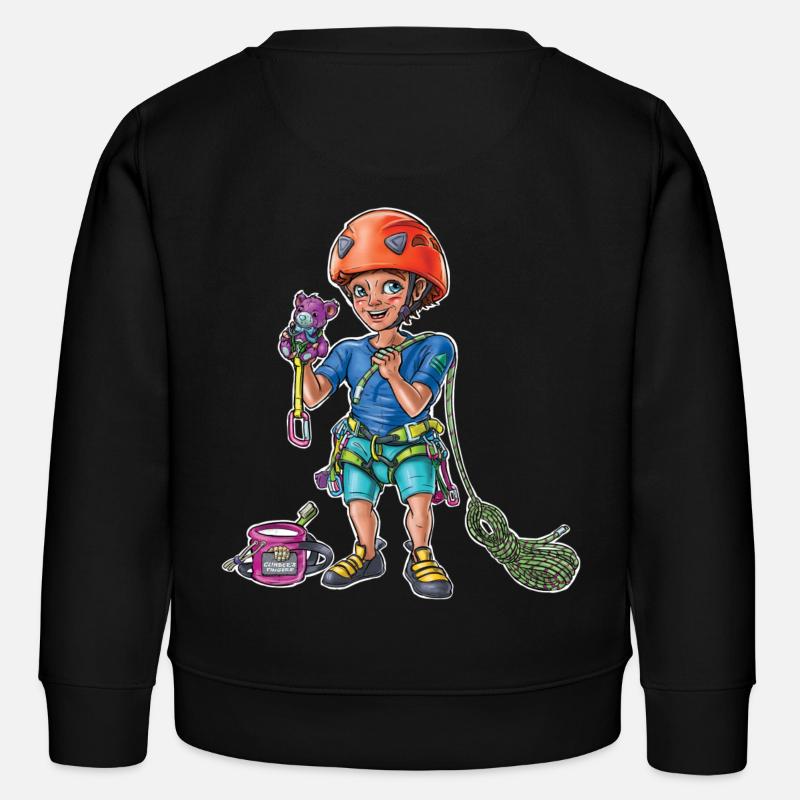 Petit bébé grimpeur 4 - Sweat enfant bio Stanley/Stella - noir