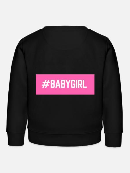 #BABYGIRL - Kids Organic Sweatshirt by Stanley/Stella - black