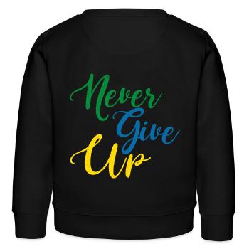 Nie aufgeben - Kinder Organic Sweatshirt Mini Changer von Stanley/Stella - Schwarz - Hinten - AI Model Kid Male (0cm)