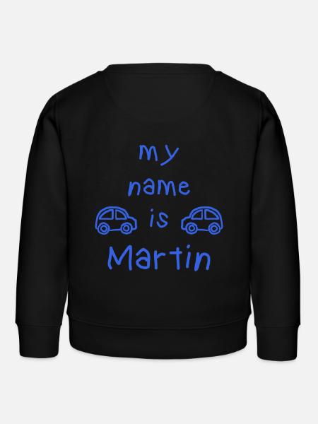 MARTIN MY NAME IS - Kids Organic Sweatshirt by Stanley/Stella - black