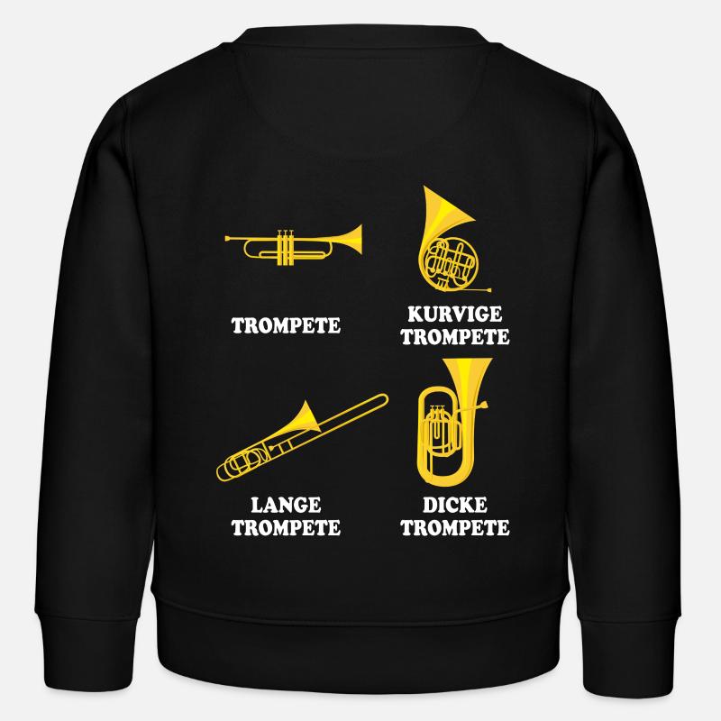 trompette - Sweat enfant bio Stanley/Stella - noir