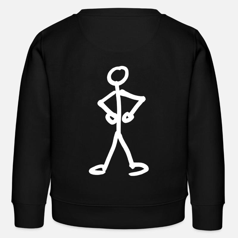 chiffre de bâton - Sweat enfant bio Stanley/Stella - noir