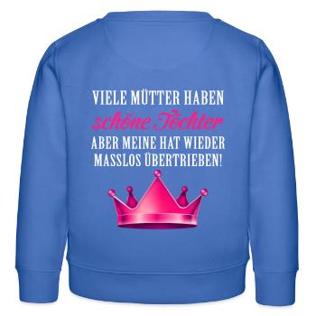 Viele Mütter haben schöne Töchter - Kinder Organic Sweatshirt Mini Changer von Stanley/Stella - carolina Blue - Hinten - AI Model Kid Female (0cm)
