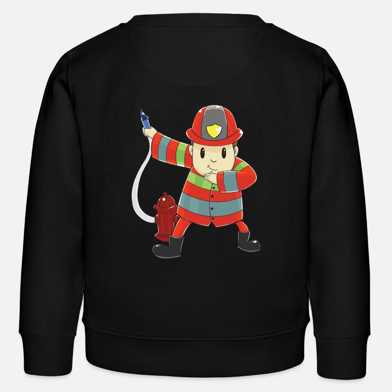 Dabbing dab Feuerwehrmann lustig Geschenk witzig - Kinder Organic Sweatshirt Mini Changer von Stanley/Stella - Schwarz