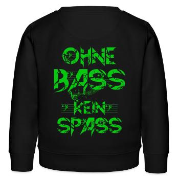 OHNE BASS KEIN SPASS 2 - Kinder Organic Sweatshirt Mini Changer von Stanley/Stella - Schwarz - Hinten - AI Model Kid Male (0cm)