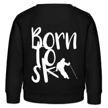 Ski, Alpes, montagnes, hiver, ski - Sweat enfant bio Stanley/Stella - noir - Dos - AI Model Kid Male (0cm)