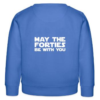 Le cadeau des années 40 pour 40 ans - Sweat enfant bio Stanley/Stella - carolina blue - Dos - AI Model Kid Female (0cm)